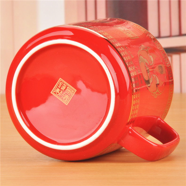 Jingdezhen ceramic ipads China cups facebook water cup red yellow post office cup and cup foreigner gift pack