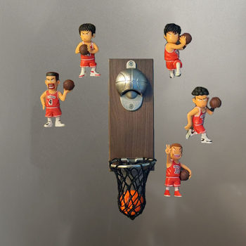 Fridge magnet slam dunk doll beer bottle opener