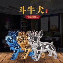 Creative wireless Bluetooth audio Bulldog portable speaker electronic gift store plating dog ornaments