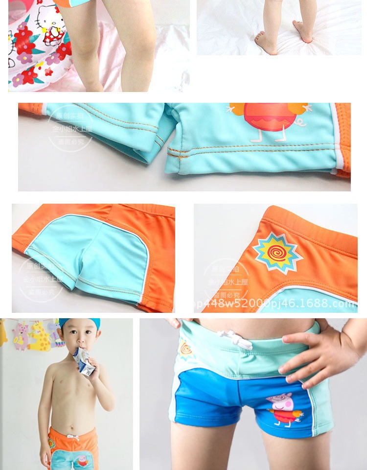 Trẻ em xuất khẩu quần bơi trẻ em quần bơi heo ống võ sĩ bơi thân trẻ em phim hoạt hình quần bơi trẻ sơ sinh quần áo mùa xuân nóng đồ bơi bé gái đáng yêu
