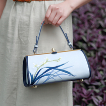 Pmsix Chinese style womens bag embroidery handbag with Hanfu Cheongsam bag embroidery small bag shoulder bag cowhide bag