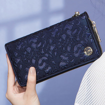 Pmsix middle-aged mom wallet long wallet Fashion ladies clutch bag Hand phone handbag Vintage leather wallet