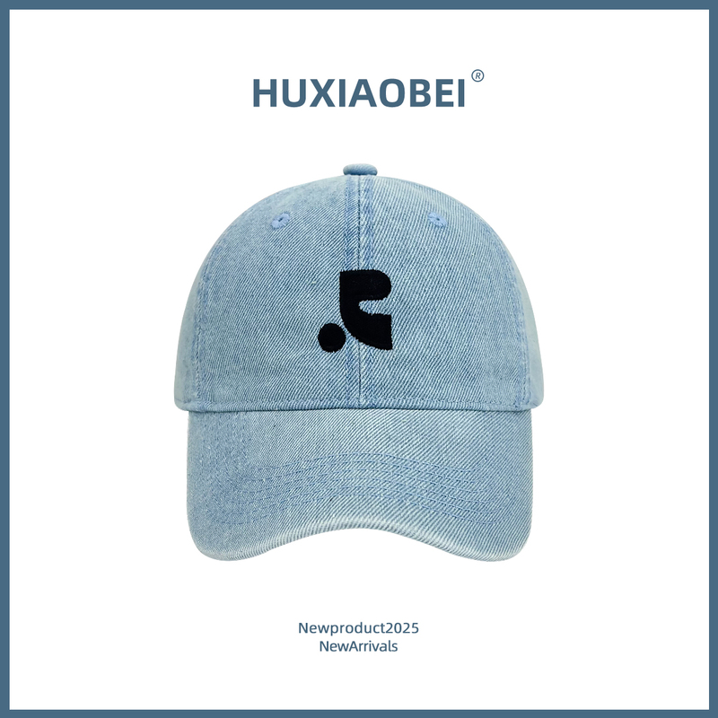 Dilraba Dilmurat and Xu Mengjie's Same Style Denim Baseball Cap for Women, Spring/Summer 2026 New Model with Extended Brim to Make the Face Look Smaller Dilraba Dilmurat and Xu Mengjie's Same Style Denim Baseball Cap for Women, Spring/Summer 2026 New Model with Extended Brim to Make the Face Look Smaller