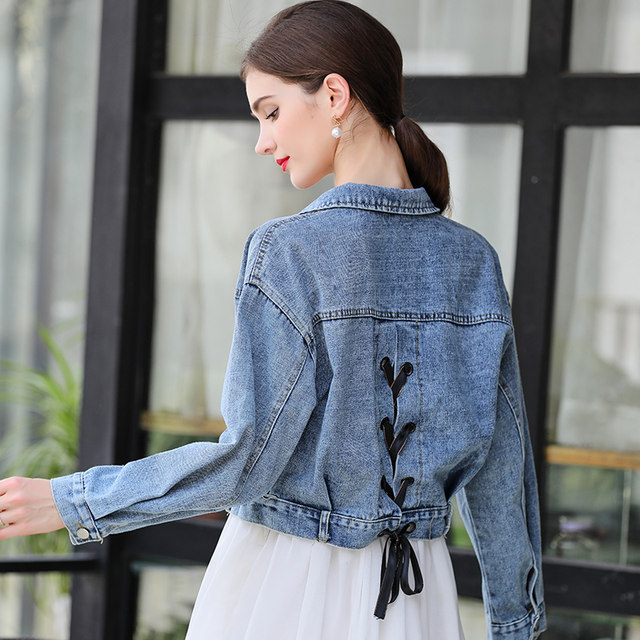 Denim jacket women's short section chic Hong Kong flavor 2019 spring and summer bfbf style loose thin Hong Kong style ins tide top jacket