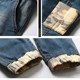 Trendy brand plus size men's summer ripped thin jeans fat men loose plus fat plus size stretch Nine-point pants ສໍາລັບຜູ້ຊາຍ