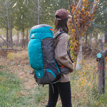 Outdoor Multifunctional Mountaineering Bag 60+5 Liters Camping Tent Hiking Water-Repellent Travel Backpack Large Capacity