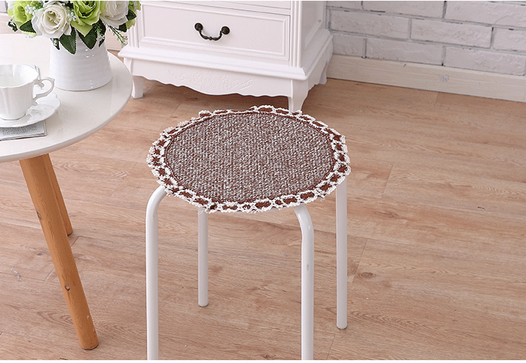 Vòng ghế đệm đệm mùa hè phần mỏng thở mùa vải ghế đệm ghế đệm với dây đai lanh - Ghế đệm / đệm Sofa thảm trải ghế sofa mùa hè