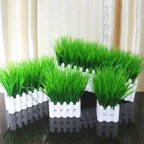 Simulation Plant False Grass Fence Potted Plant Suit Home Indoor Table Surface Decoration Green Planting Pendulum with fake floral art