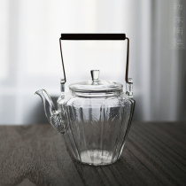 Chimo Taoshe Japanese glass teapot heat-resistant thickened glass pot portable tea home Tea Teapot kung fu tea set