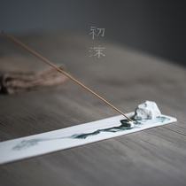 First foam plain white hand-made ink landscape long Incense Road incense