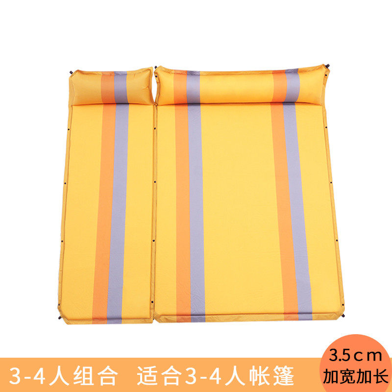 Picnic outdoor anti-damp cushion ultra light Automatic inflatable cushion Double widened tent sleeping cushion Three-3-4 people thickened 5cm