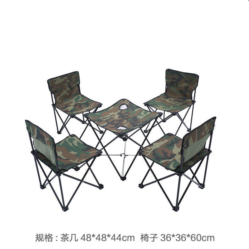 Outdoor folding table and chairs suit five sets of table and chairs outdoor table and chairs Outlet camping camping camping portable