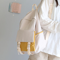 New product NR Japanese college hipster shoulder bag female schoolbag simple solid color College student backpack female shoulder Joker