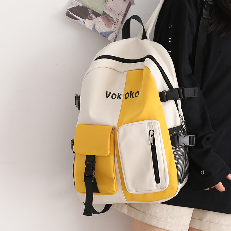 NR Sen department color small fresh shoulder bag female Korean version of the wild school bag Female college students middle school students shoulder bag Women's shoulders