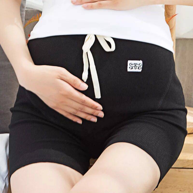 Pregnant women low-waist cotton boxer shorts shorts anti-glare safety pants belly support low pants summer thin insurance summer clothes