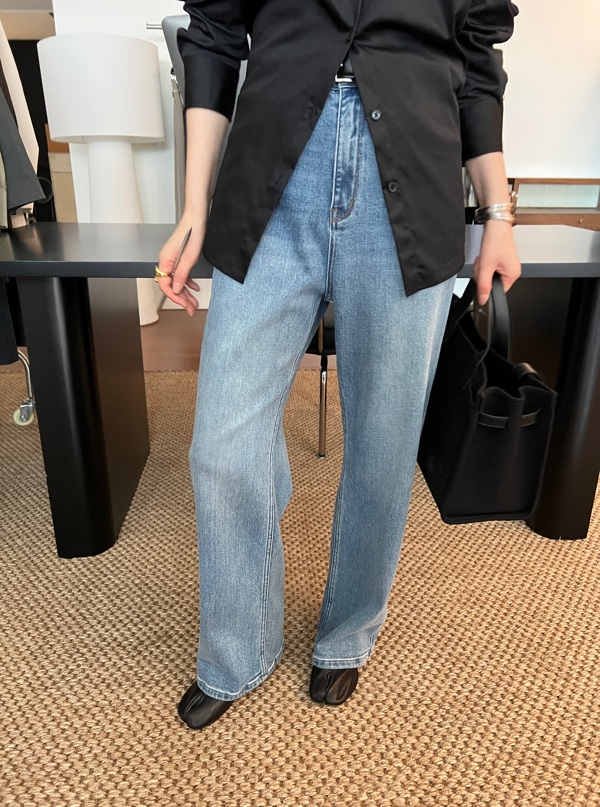 widelia узкие прямые универсальные стройнящие джинсы женские осень 2024 новинка стирка свободные повседневные длинные брюки