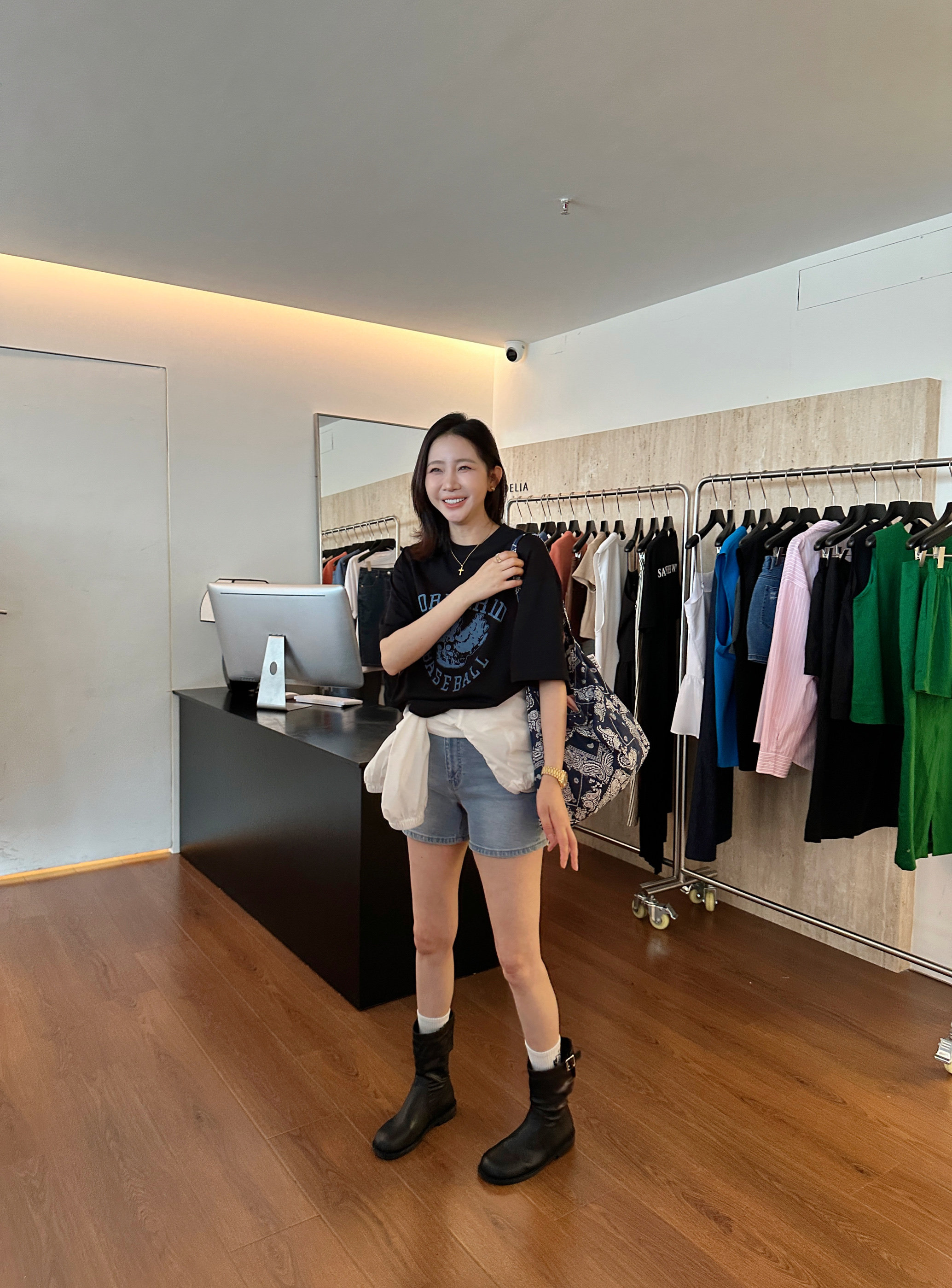 widelia2025 летняя новинка винтажная футболка с принтом круглый вырез свободная повседневная с коротким рукавом женская