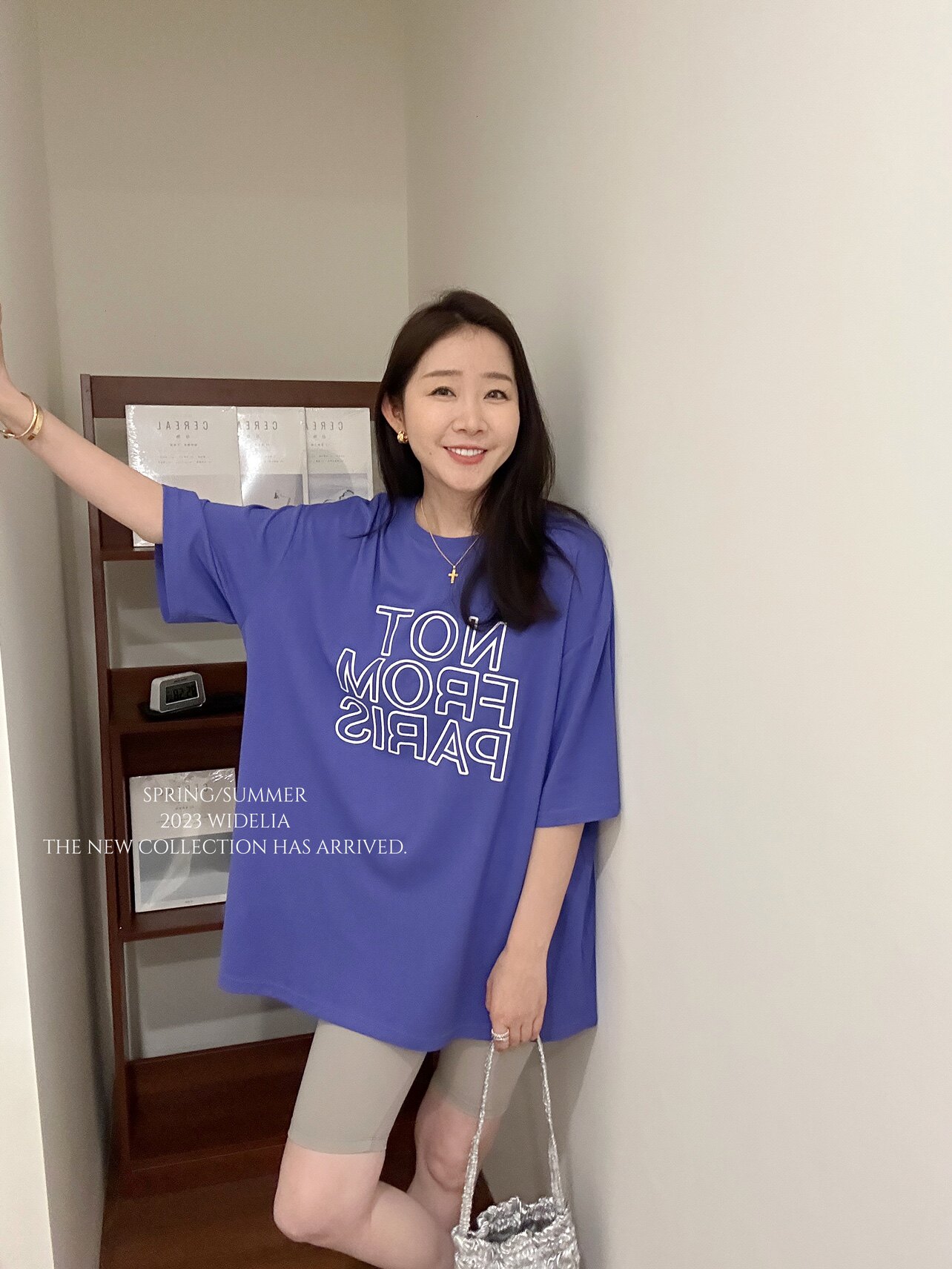 widelia женская футболка с американскими буквами свободного кроя лето 2026 повседневная универсальная удлиненная