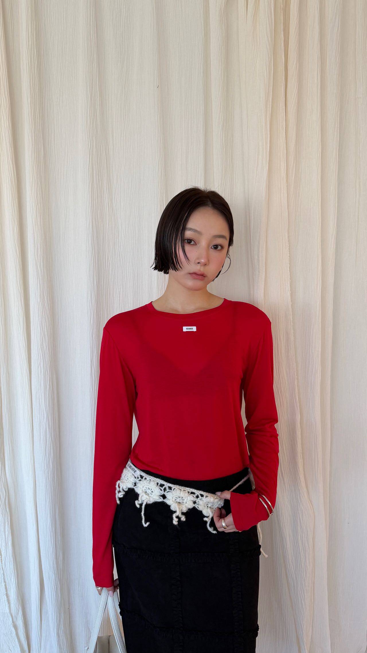 waitmore Весенняя новинка базовая футболка из тенселя и шерсти женская приталенная с круглым вырезом и длинными рукавами