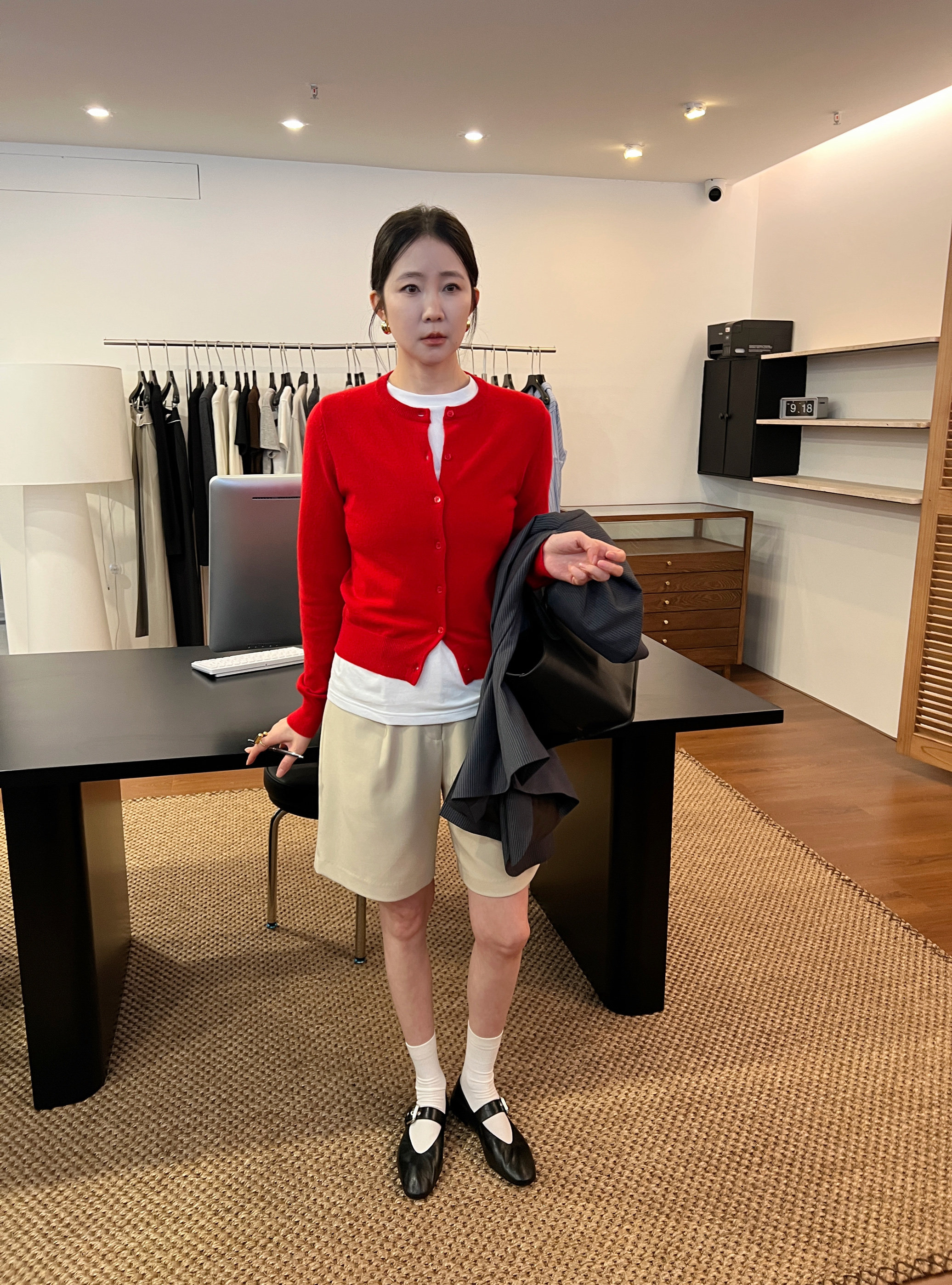 widelia свободная универсальная повседневная футболка 2024 осень круглый вырез однотонная стройнящая базовая майка