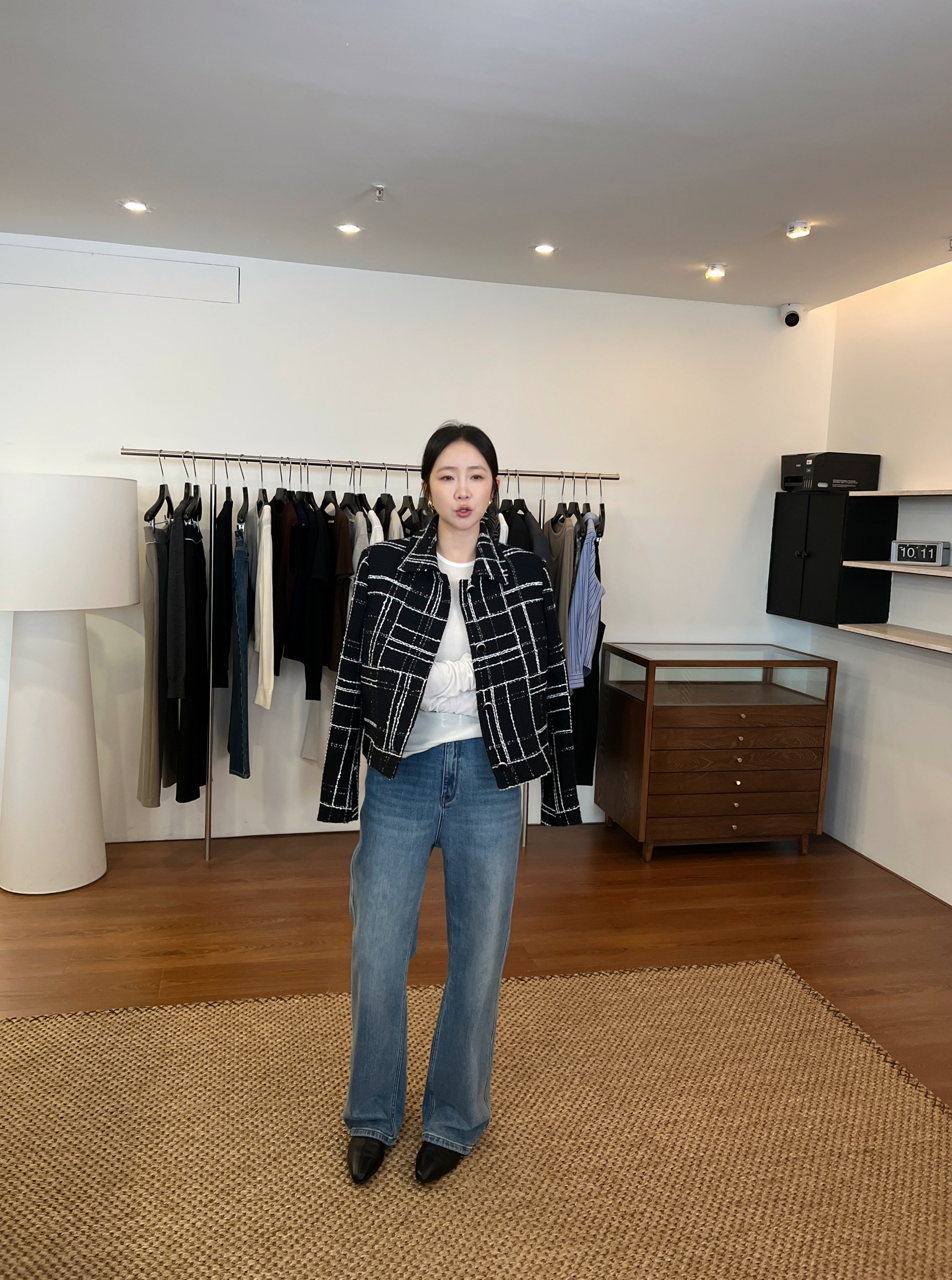 widelia узкие прямые универсальные стройнящие джинсы женские осень 2024 новинка стирка свободные повседневные длинные брюки