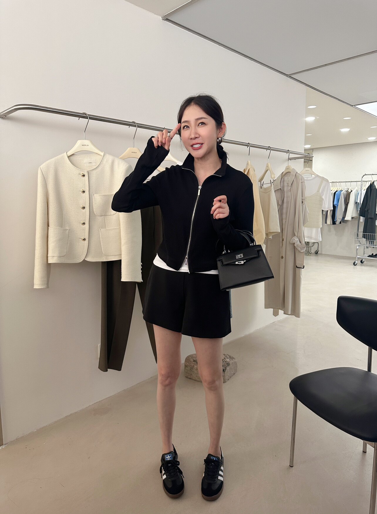 widelia куртка женская с двойной молнией повседневная приталенная короткая весна 2025