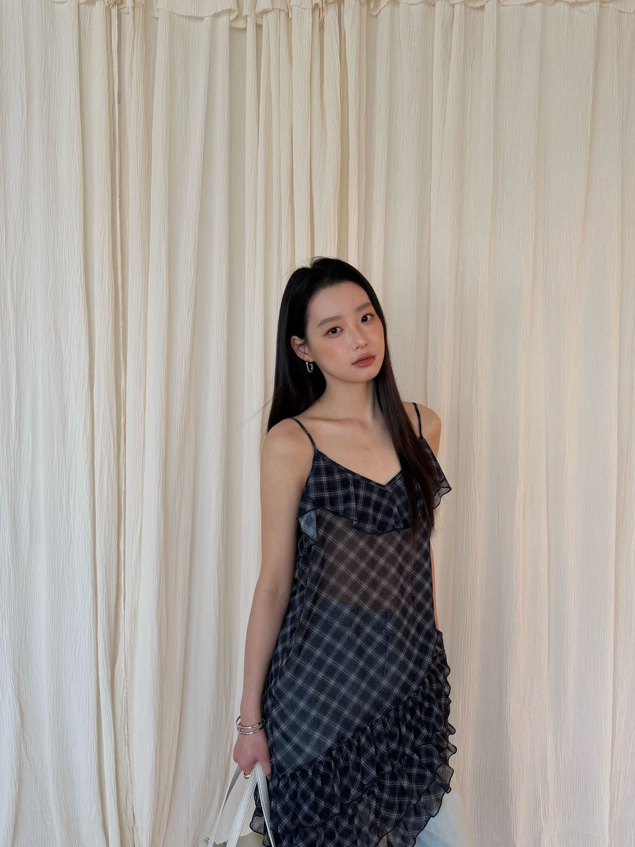 waitmore дизайнерское асимметричное многослойное клетчатое платье-сарафан с кружевом женское весна-лето корейский стиль