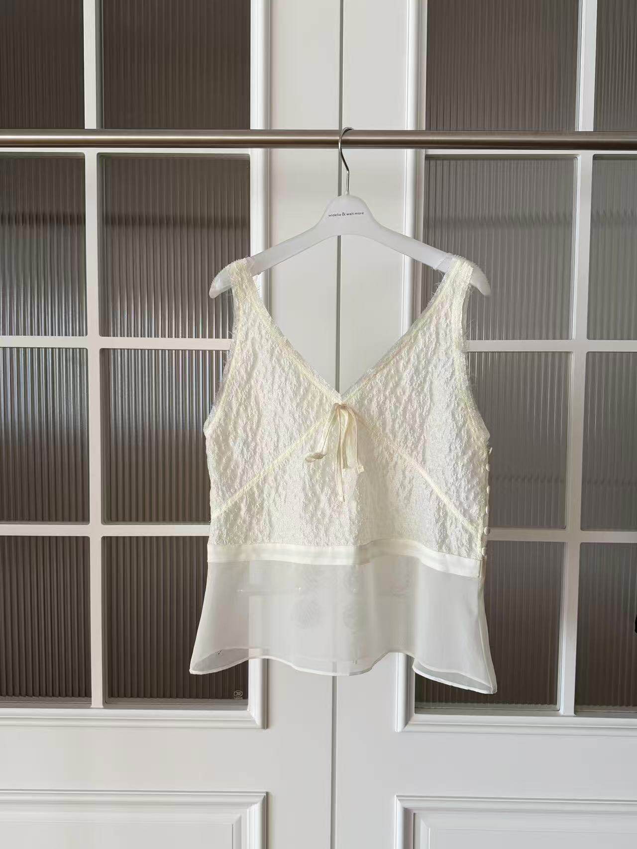 waitmore весенне-летний корейский повседневный топ на бретельках с V-образным вырезом и завязками-бантиками для женщин