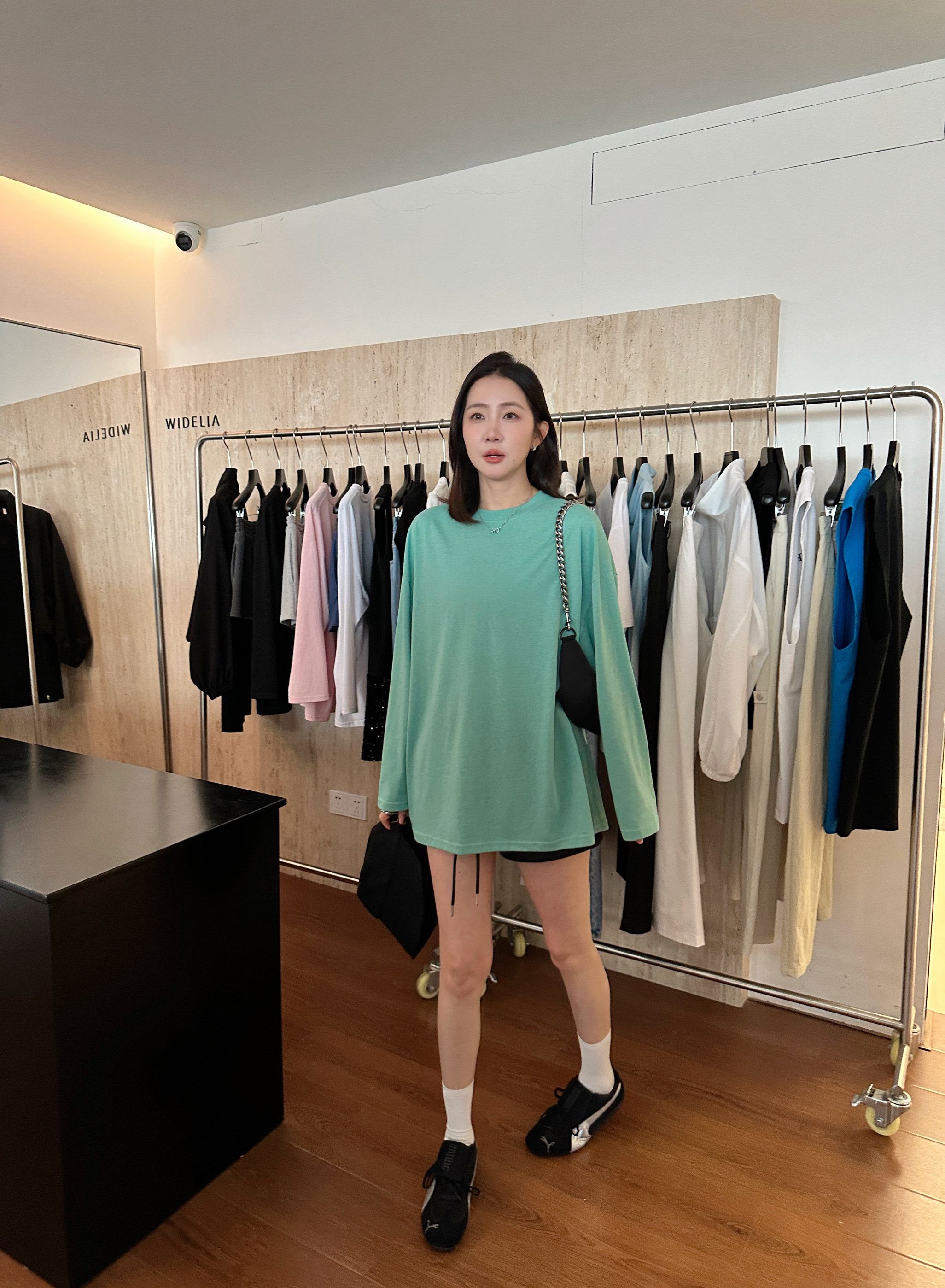 widelia свободная простая солнцезащитная футболка с круглым воротом 2026 летняя свободная мягкая дышащая универсальная повседневная женская блузка