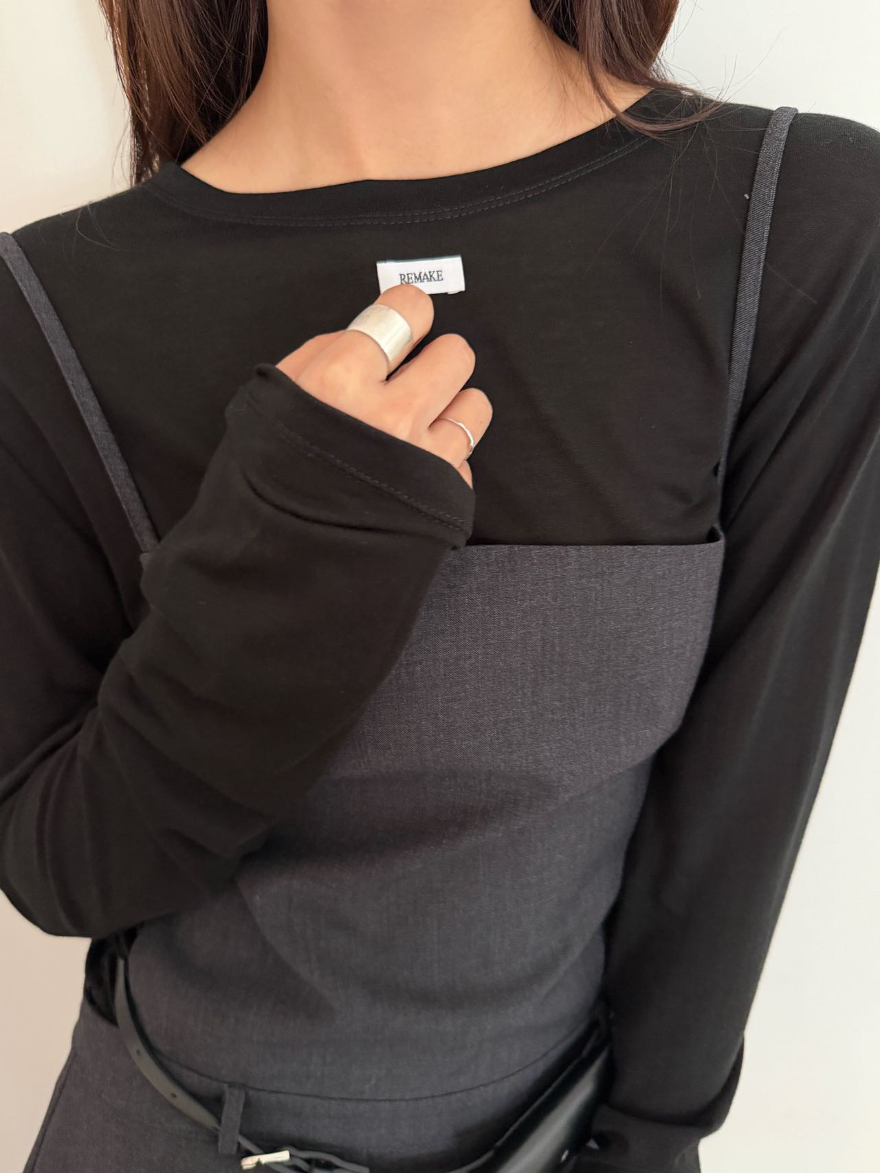 waitmore Весенняя новинка базовая футболка из тенселя и шерсти женская приталенная с круглым вырезом и длинными рукавами