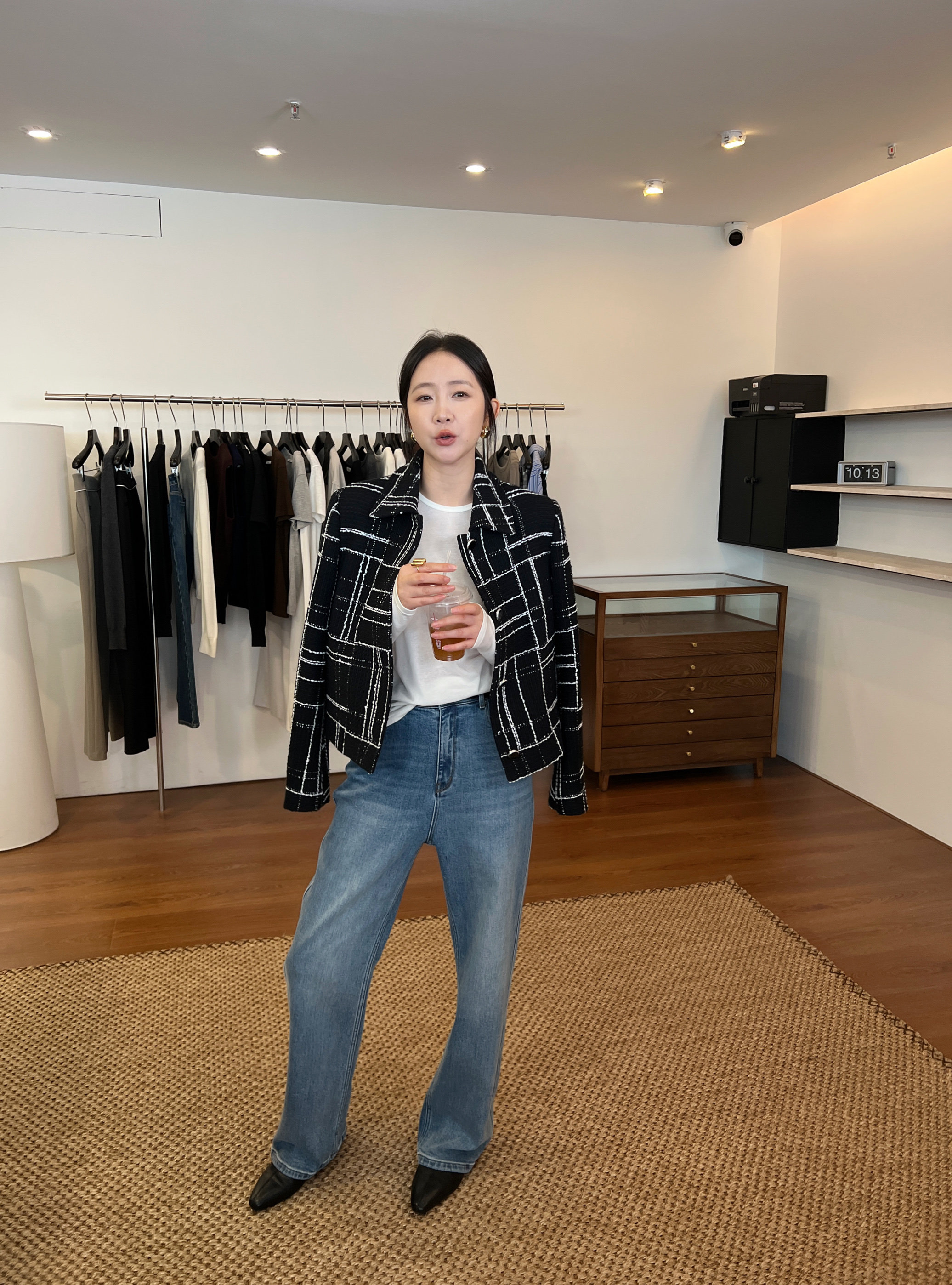 widelia узкие прямые универсальные стройнящие джинсы женские осень 2024 новинка стирка свободные повседневные длинные брюки