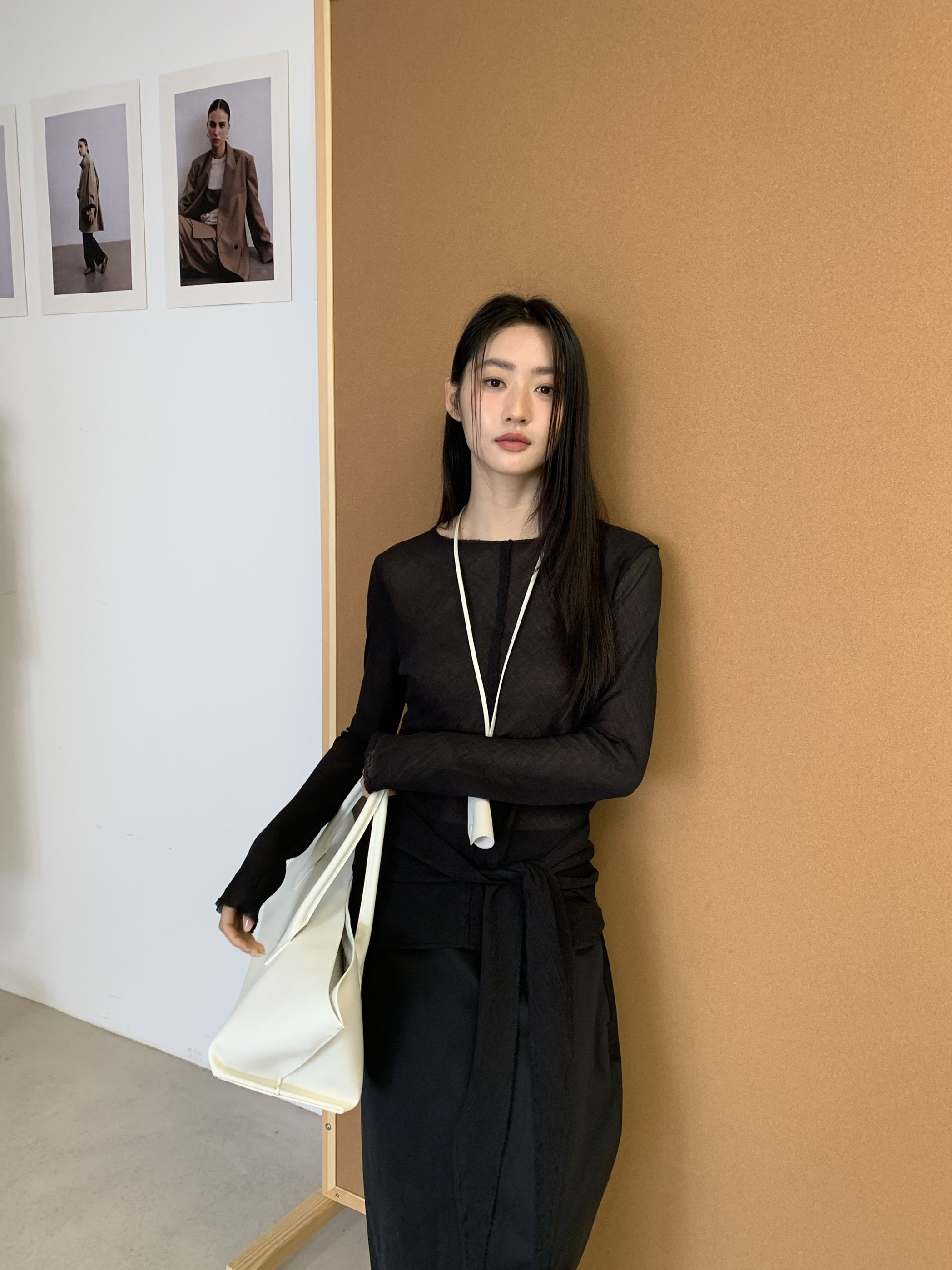 waitmore универсальная тонкая рубашка с завязками длинный рукав женская весна-лето корейский стиль