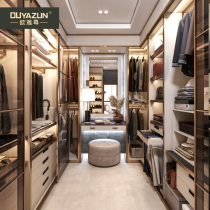 Ouyazun light luxury open whole house whole wardrobe customization Walk-in cloakroom u-shaped bedroom wardrobe customization