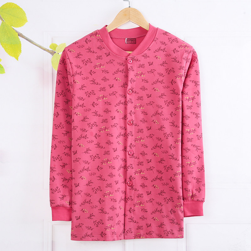 Elderly cardiovert sweatshirt female pure cotton old man loose single piece all-cotton mom lingerie for flaps and overstretched