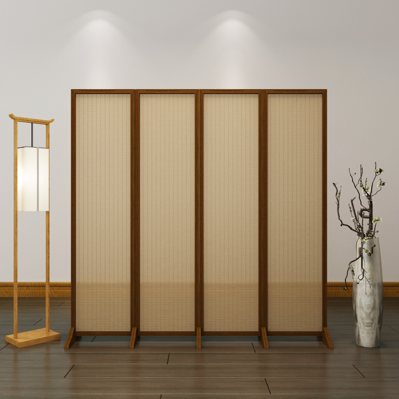 Bamboo partition window New Chinese style entry into the house Entrance Living Room Shelter Wall Day Style Entrance screen Folding Removable Solid Wood