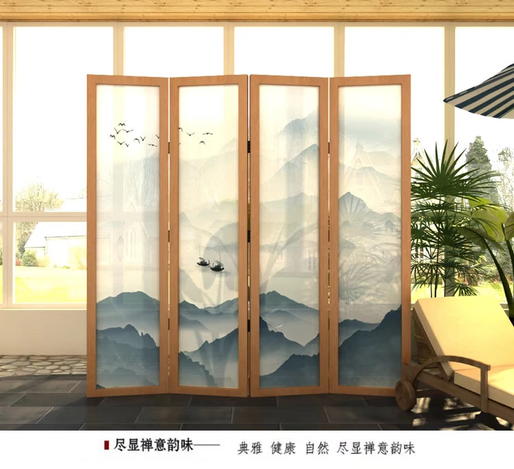 Màn hình Trung Quốc mới vách ngăn phòng khách gỗ rắn hiện đại tối giản thời trang gấp phòng trà di động triển lãm màn hình gấp màn hình - Màn hình / Cửa sổ