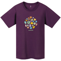 montbell Wickron T Mountain Leaves womens speed dry printed short sleeves 1104182