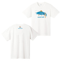 Japanese montbell Wickron T Fish On summer male and female speed dry printed short sleeves 1114246