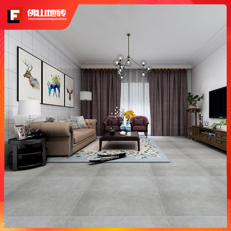 Living room tiles 800x800 floor tiles Non-slip wear-resistant simple modern cement tiles Bedroom antique floor tiles