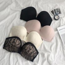 Non-slip bra bra strapless small breasts gather thin non-steel ring sexy underwear girls summer boom tide