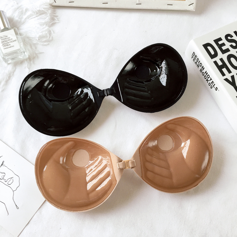 Summer silicone Stealth bra Anti-walk light ultra-thick small breasts gather up to thicken breasted breast stickup lingerie girls