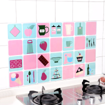 Kitchenware kitchen oil-proof sticker self-adhesive high temperature resistant oil stain sticker household stove tile wall sticker