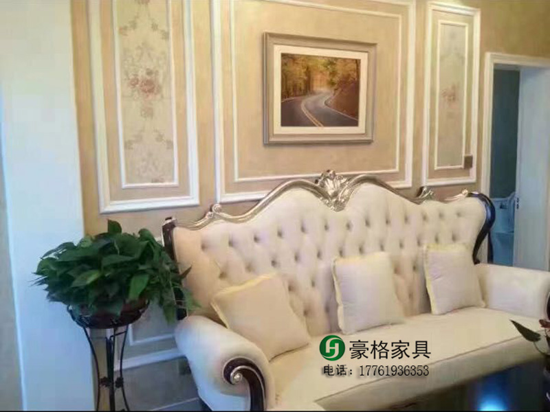 tân cổ điển sofa da kết hợp châu Âu của rắn gỗ ghế sofa vải cao cấp gia đình nhỏ sau ba ghế sofa phòng khách hiện đại - Ghế sô pha ghế sofa đơn nhỏ