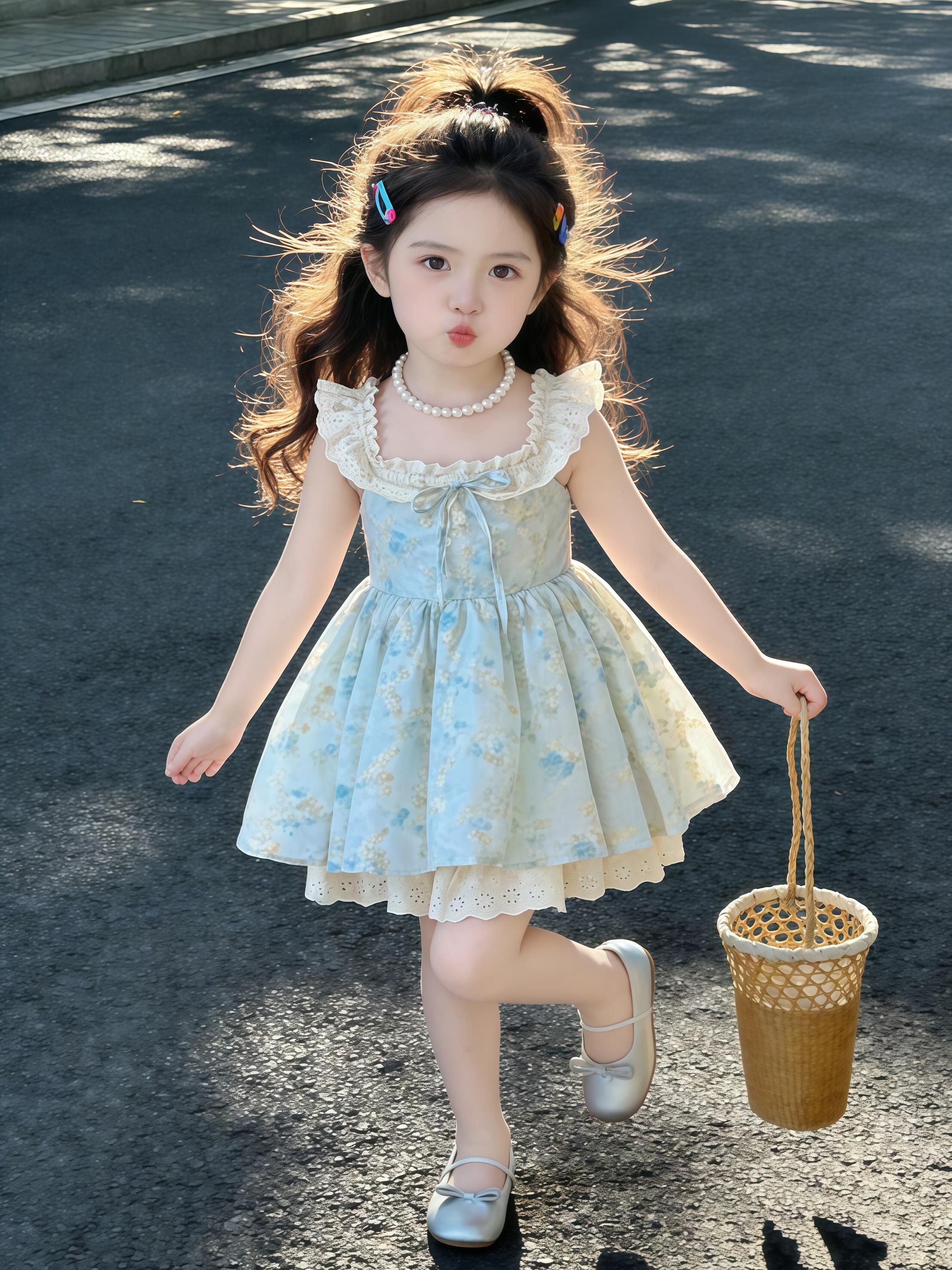 童装女童夏装连衣裙夏季新款蓬蓬裙子儿童小女孩吊带裙宝宝公主裙 — 6