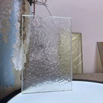 Hot-melt frosted semi-permeable glass solid minimalist partition wall for engineering sales floor art tempered glass screen