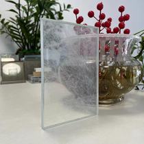 Ultra-white wired glass partition customized hotel sales office screen landscape painting double-layer silk entrance tempered glass