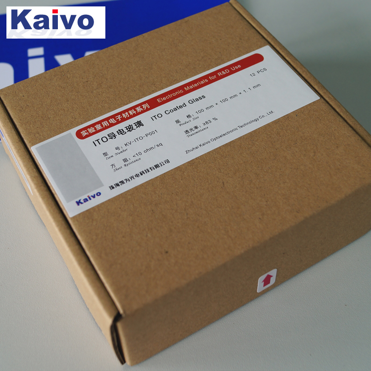 Laboratory Ito Conductive Glass 100×100×1.1mm,＜10 Ohm/Sq, 12 Pieces in a Box