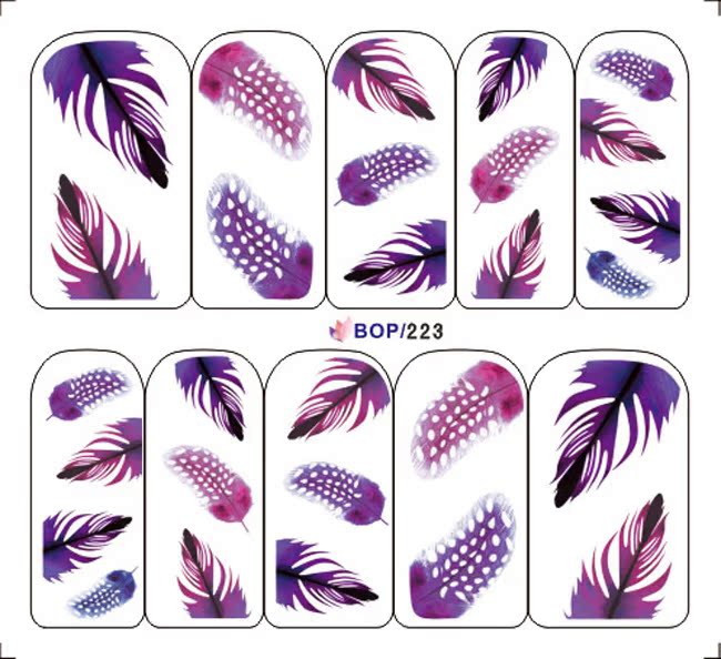 bk美甲水印贴花 指甲水转印贴 美甲饰品 指甲贴纸 BOP系列十