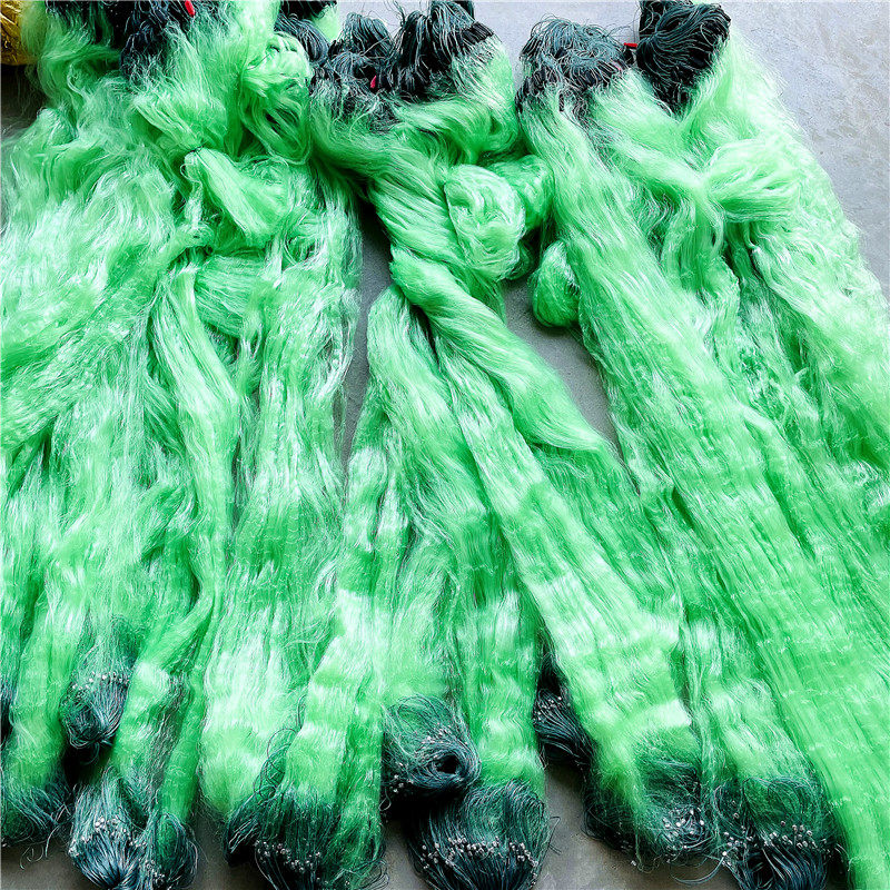 Green silk, soft silk, small white strips, small fish, 7 points, 1 finger, 1 finger, 5 fingers, three-layer fishing net, sinking net and floating net