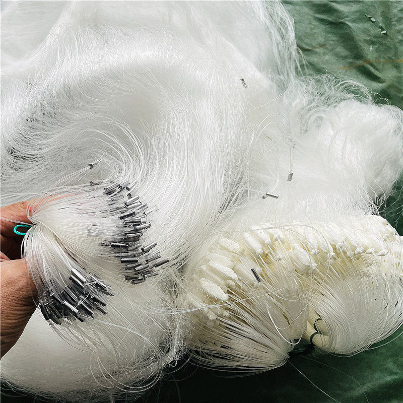 Glue silk class three-layer fishing net sinking net soft silk small set crucian carp fishing sticky net wire mesh 100 meters long fishnet